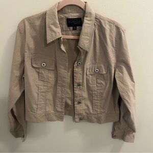 Express Lightweight Tan Casual Shirt Jacket Size Large